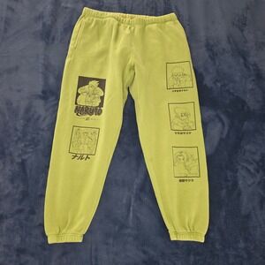Hypland Naruto Team 7 Anime Joggers Lime Green Mens Large Sweatpants Graphic